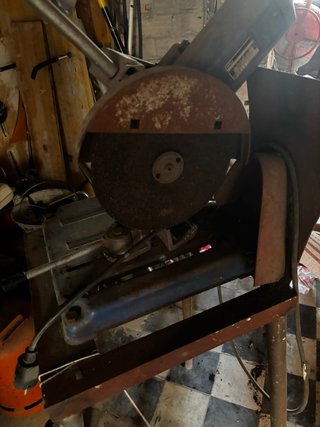 Banco para cortar metal con rotaflex
