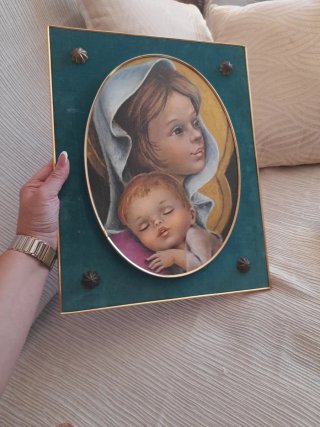 Cuadro religioso Virgen y Niño