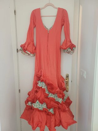 Traje Flamenca Coral Talla 36