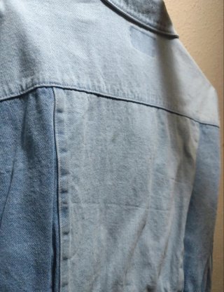 Chaqueta vaquera Bershka 3 tonos azul T. S