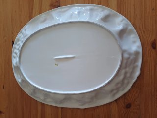 Fuente cerámica porcelana frutas vintage