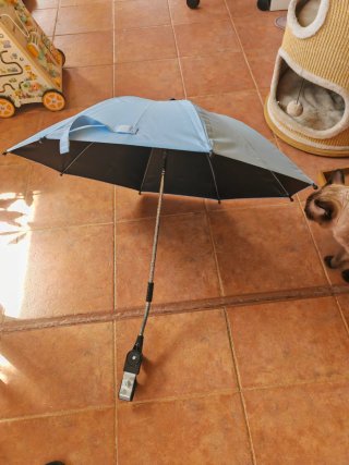 Sombrilla universal para carrito de bebé azul