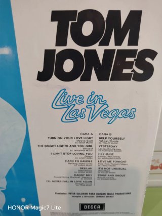 Vinilo LP Tom Jones Live in Las Vegas