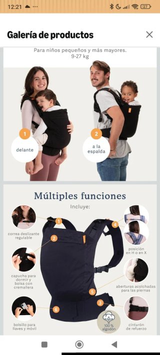 Beco Toddler Mochila Porta Bebés
