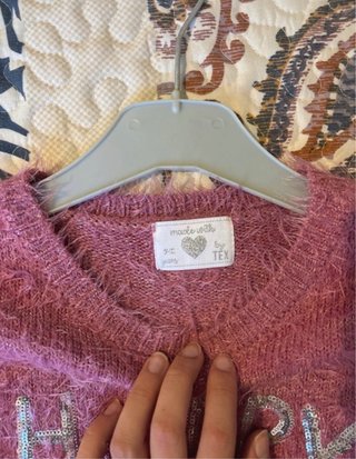 Jersey pelo rosa con brillos
