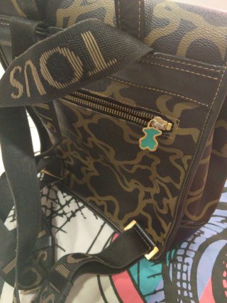 Mochila Tous Negra y Marrón ORIGINAL