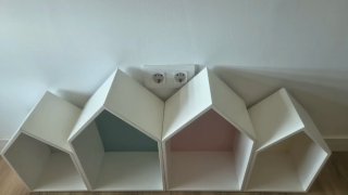 Estantería infantil casitas madera