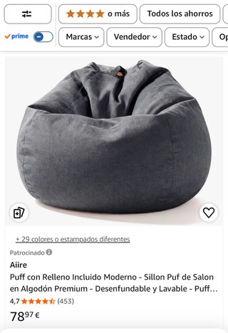 Puff Aire CO Gris pana