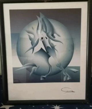 Cuadro abstracto art deco.
