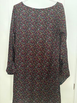 Vestido TRUCO estampado negro talla M