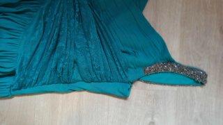 Vestido fiesta largo verde
