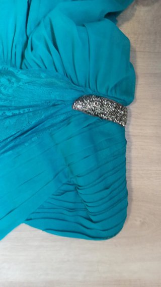 Vestido fiesta largo verde