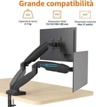 Supporto Doppio Braccio Monitor