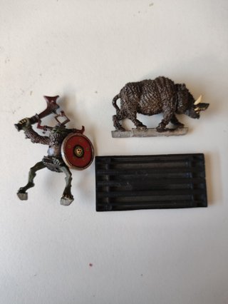Orco en Jabalí Metal Warhammer Antiguo grunta