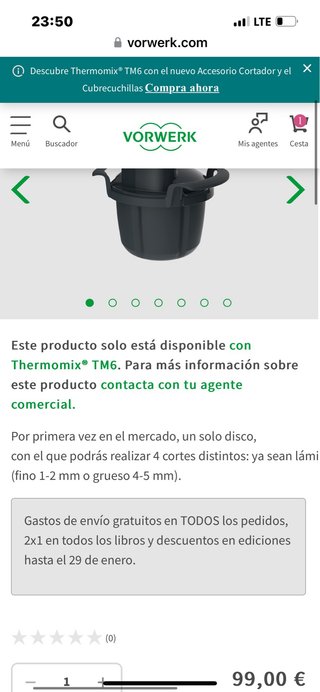 Accesorio Cortador Thermomix TM6