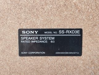 Par Colunas Sony SS-RXD3E Prata/Cinzento e Preto