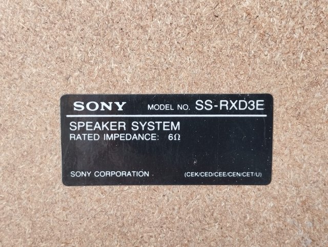 Par Colunas Sony SS-RXD3E Prata/Cinzento e Preto