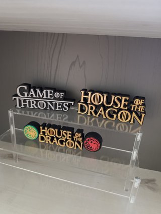 Letreros Game of Thrones o House of the Dragon