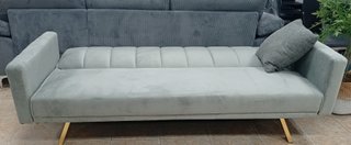 Sofá Cama Terciopelo Gris*, Cómodo. ¡EN OFERTA!
