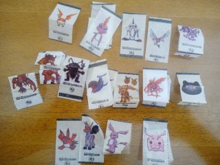 Lote pegatinas Digimon Vidal
