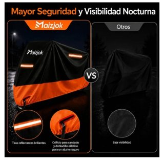 Funda Moto Maizjok XL Impermeable Naranja/Negro