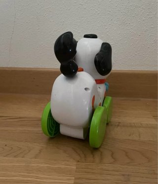 Perrito andador musical con hueso