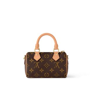 Borsa Louis Vuitton Speedy Nano Marrone