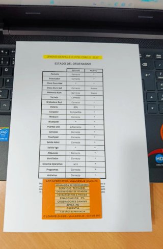 Portátil Lenovo i3 8GB RAM 240GB SSD