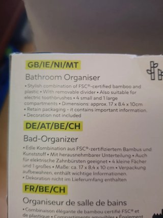 Organizador de baño Livarno