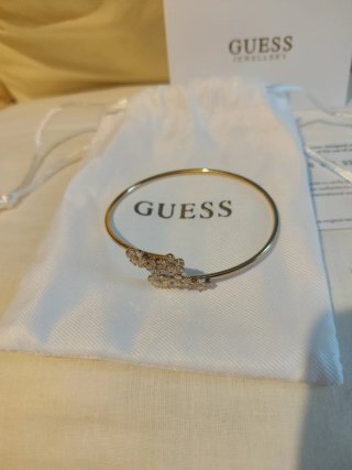 Pulsera Guess Acero Flores Dorada