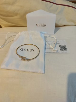 Pulsera Guess Acero Flores Dorada