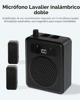 R11 Amplificador de Voz Inalámbrico con 2 Micrófon
