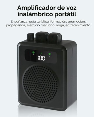 R11 Amplificador de Voz Inalámbrico con 2 Micrófon