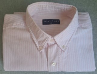 Camisa Scalpers Oxford Rayas Rosas y blancas T 39