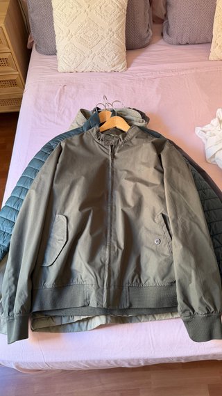 Chaqueta verde entretiempo