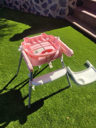 Trona portátil rosa