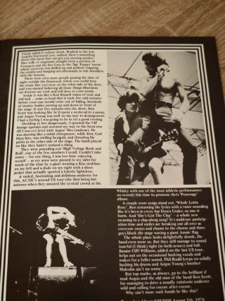Programa Original AC/DC U.K. Tour '78
