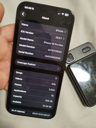 iPhone 16 Pro Max 256GB GRATIS bateria portatil