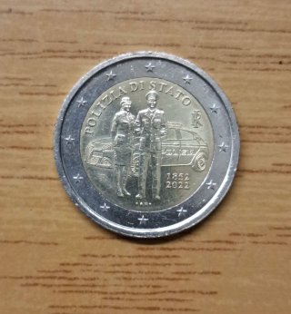 Italia 2€ Conmemorativa 2022 Polizia di Stato