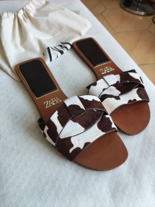 Sandalias Zara piel vaca.