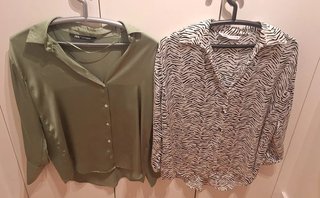 Lote 2 Camisas Zara Mujer Manga Larga