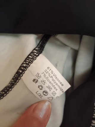 Pantaloni fantasia bianco nero elastan
