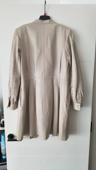 Vestido abrigo piel Ibana beige
