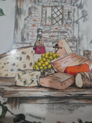 Plato Porcelana L'Hirondelle Quesos Franceses