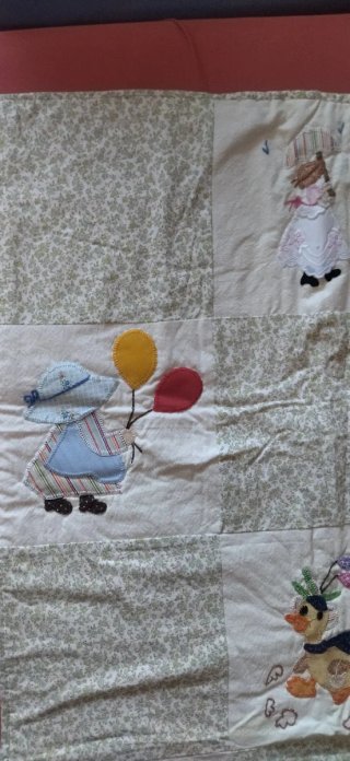 Manta, colcha cuna bebé patchwork