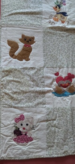 Manta, colcha cuna bebé patchwork