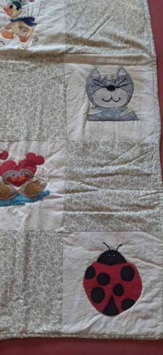 Manta, colcha cuna bebé patchwork