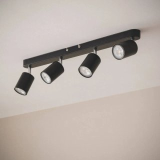 Lámpara de Techo Orientable Metal 4 Focos Albus Bl