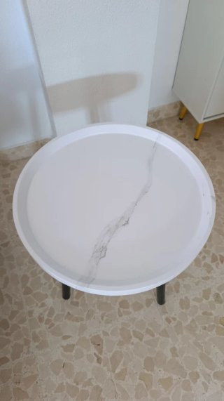 Mesa auxiliar redonda metal