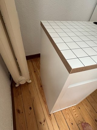Escritorio Blanco Ikea con Cajón y Baldas